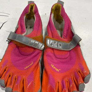 Vibram five fingers women's red barefoot running athletic shoes size 38